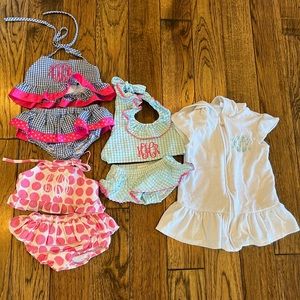 Girls Monogrammed HHR Swim, 24 Month/2T